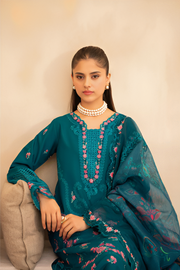 3 PC Premium Embroidered Collection by Rajbari - Image 2