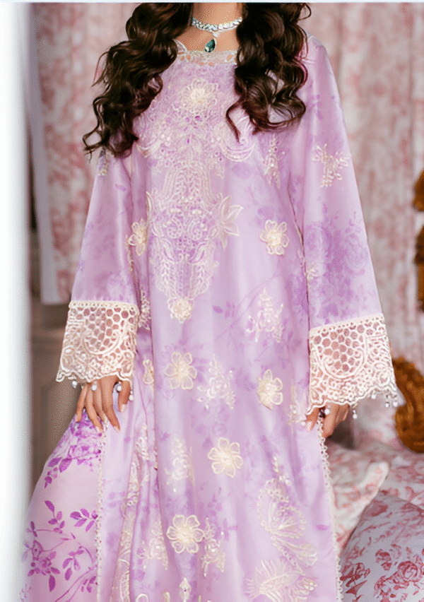 3 PC LUXURY EMBROIDERED COLLECTION BY MAHNUR - Image 2