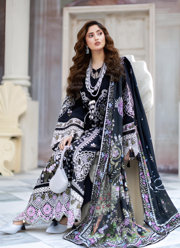 3 PC LUXURY EMBROIDERED COLLECTION BY MAHNUR - Image 4