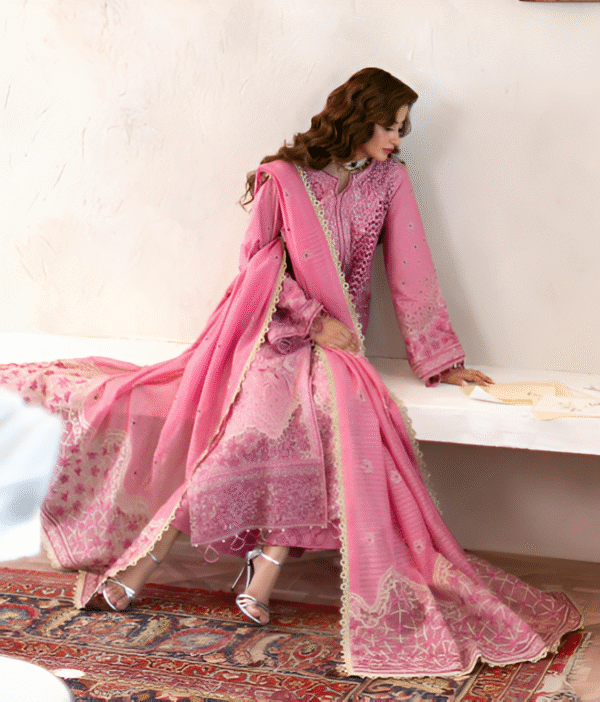 3 PC LUXURY EMBROIDERED COLLECTION BY MAHNUR - Image 2