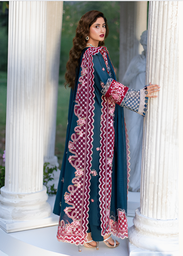 3 PC LUXURY EMBROIDERED COLLECTION BY MAHNUR - Image 2