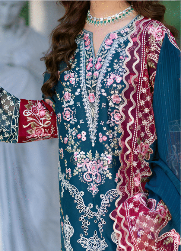 3 PC LUXURY EMBROIDERED COLLECTION BY MAHNUR - Image 3