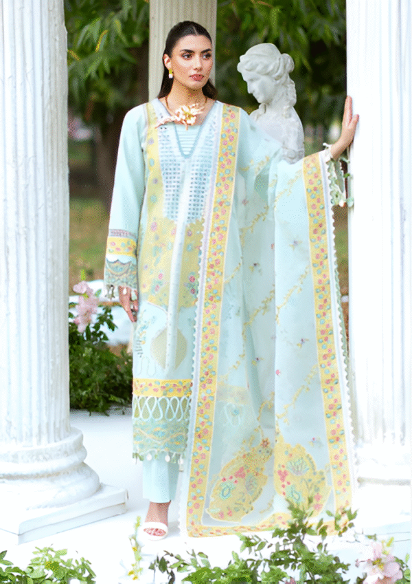 3 PC LUXURY EMBROIDERED COLLECTION BY MAHNUR - Image 3