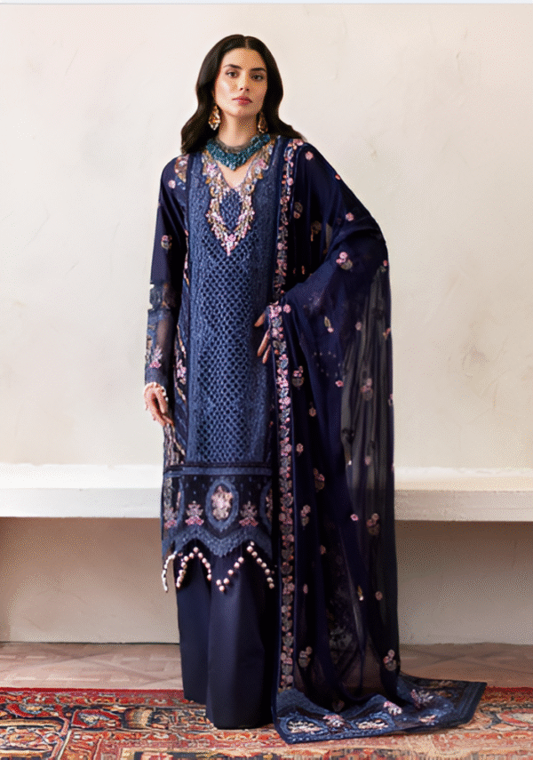 3 PC LUXURY EMBROIDERED COLLECTION BY MAHNUR - Image 2