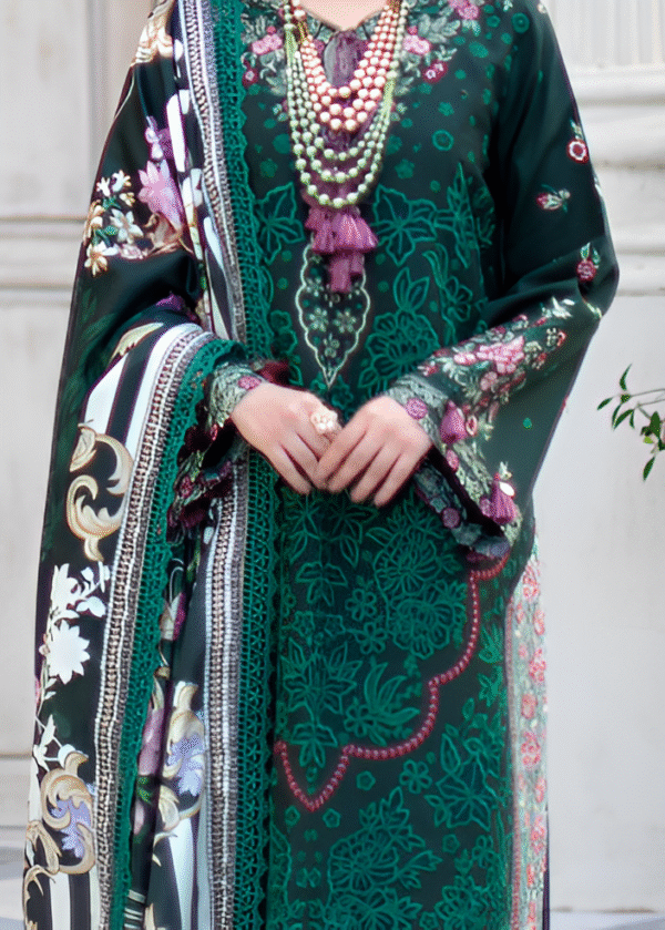 3 PC LUXURY EMBROIDERED COLLECTION BY MAHNUR - Image 3