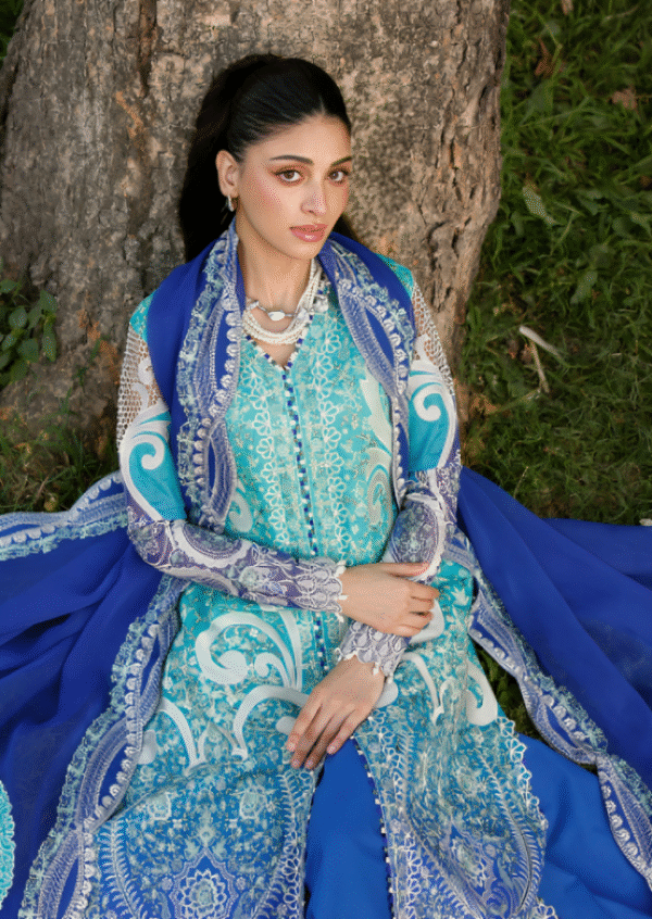 3 PC Luxury Embroidered Collection by Bin Ilyas - Image 3