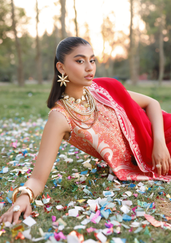 3 PC Luxury Embroidered Collection by Bin Ilyas - Image 3