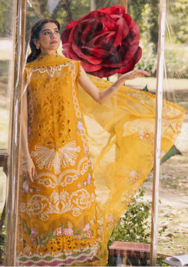 3 PC Luxury Embroidered Lawn by parishay - Image 3