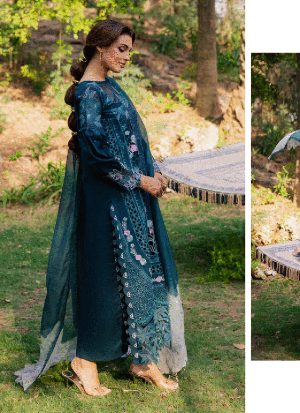 3 PC Luxury Embroidered Lawn by parishay - Image 3