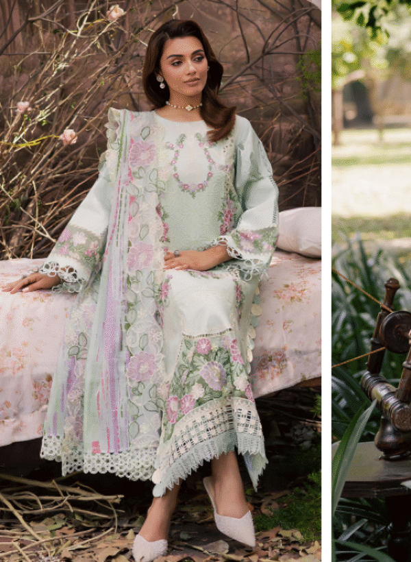 3 PC Luxury Embroidered Lawn by parishay - Image 3