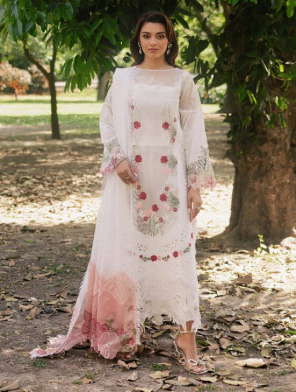 3 PC Luxury Embroidered Lawn by parishay - Image 2