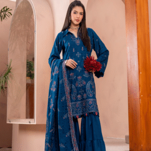 3 PC Embroided Winter suit by Dseire Boutique